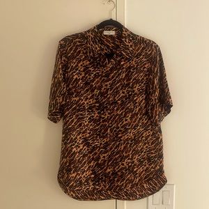 Sandro animal print shirt
